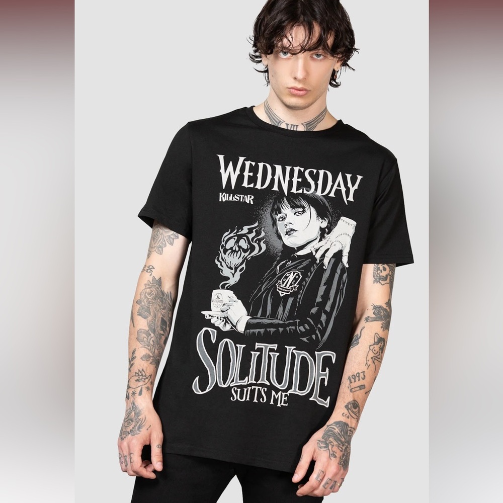 Killstar Unisex Sharp-Edged 'Wednesday' Graphic Tee